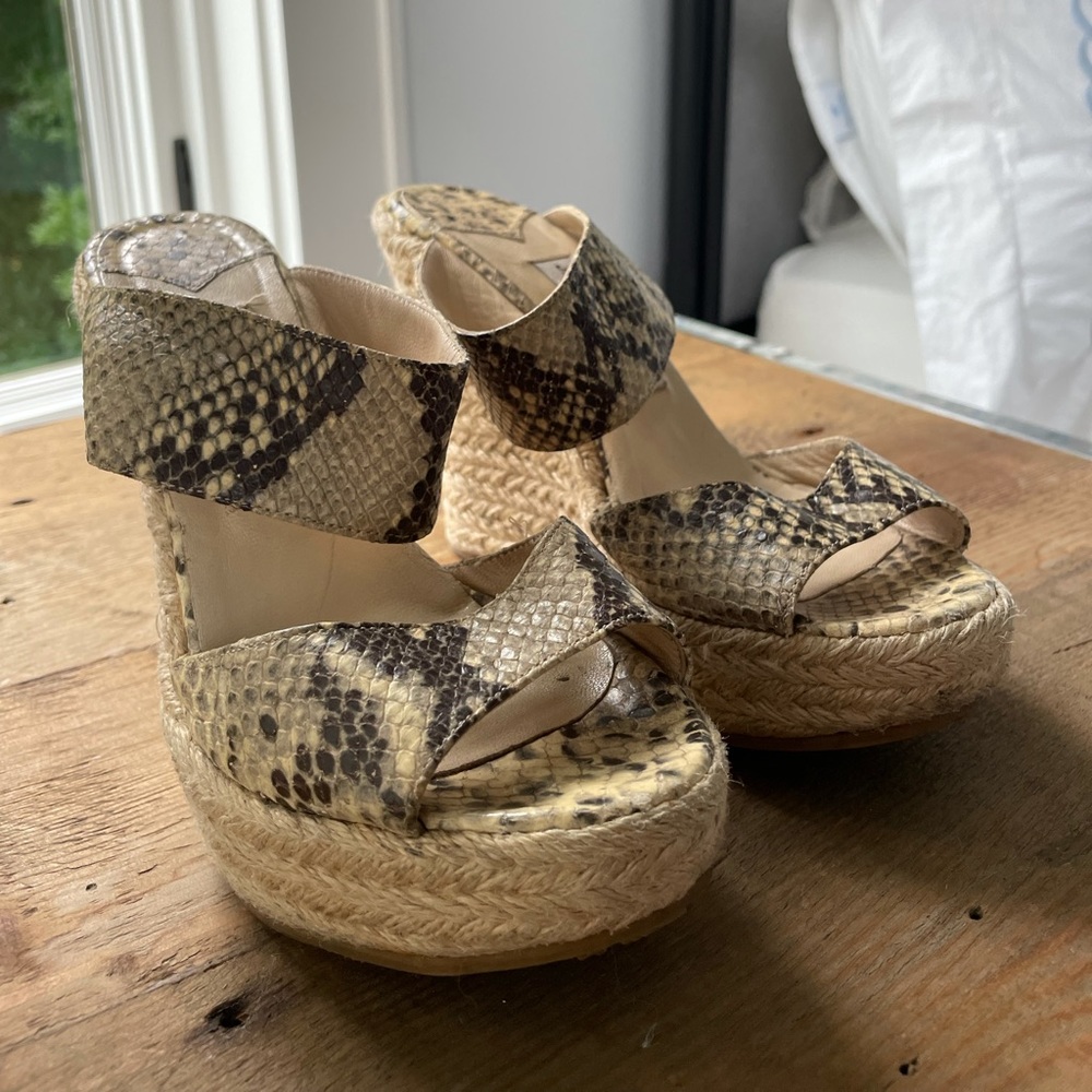 Snakeskin Jimmy Choo wedge
